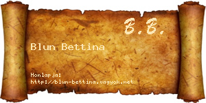Blun Bettina névjegykártya